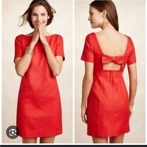 Anthropology Maeve Bow Cutout Dress